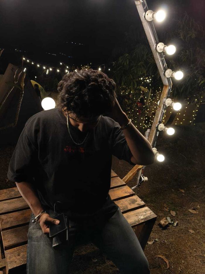 Prathamesh under outdoor lights